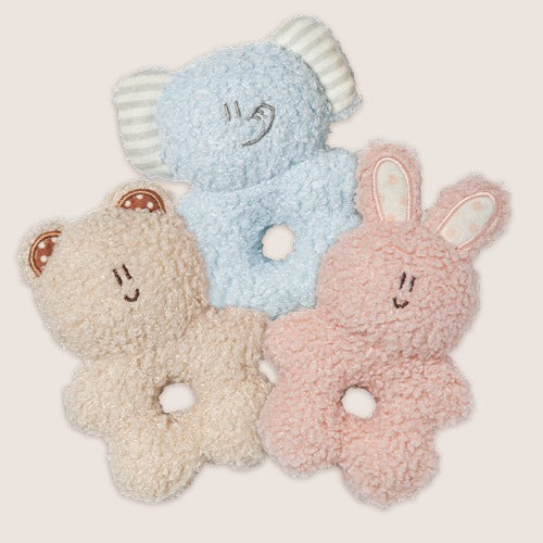 Bite Me BonBon Green Furry Friends Rattle Toy