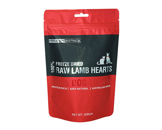 Freeze Dried Lamb Hearts for Dogs & Cats