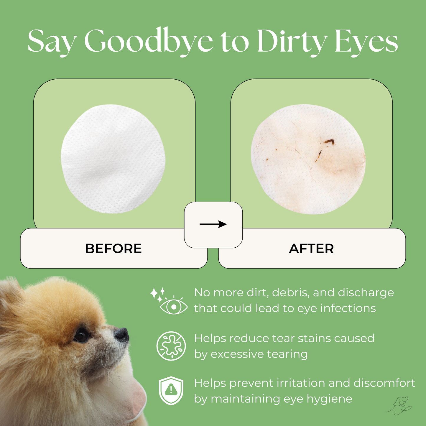 Eye Cleaning Wipes for Dogs & Cats - Expiring in August 2025