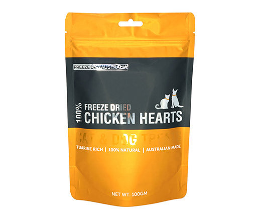 Freeze Dried Whole Chicken Hearts for Dogs & Cats
