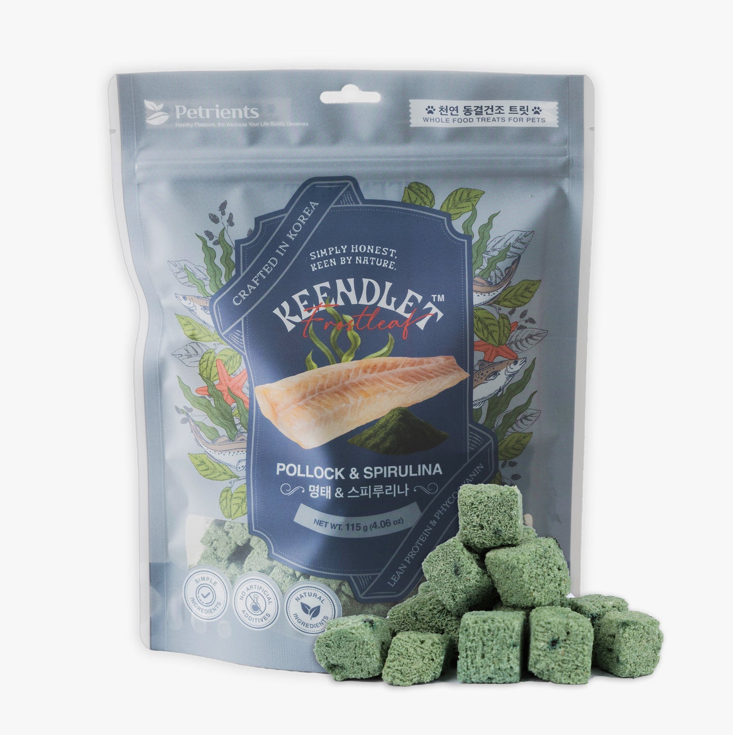 Petrients Keendlet Frostleaf Pollock & Spirulina