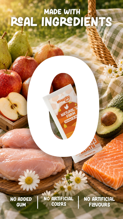 Hungry Natural’s Farm 3-in-1 Fruity Functional Main Staple Food for Dogs & Cats (50g x 18)