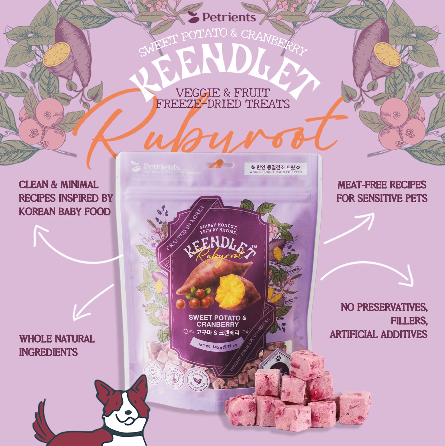 Petrients Keendlet Rubyroot Sweet Potato & Cranberry