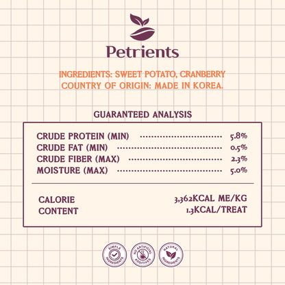 Petrients Keendlet Rubyroot Sweet Potato & Cranberry