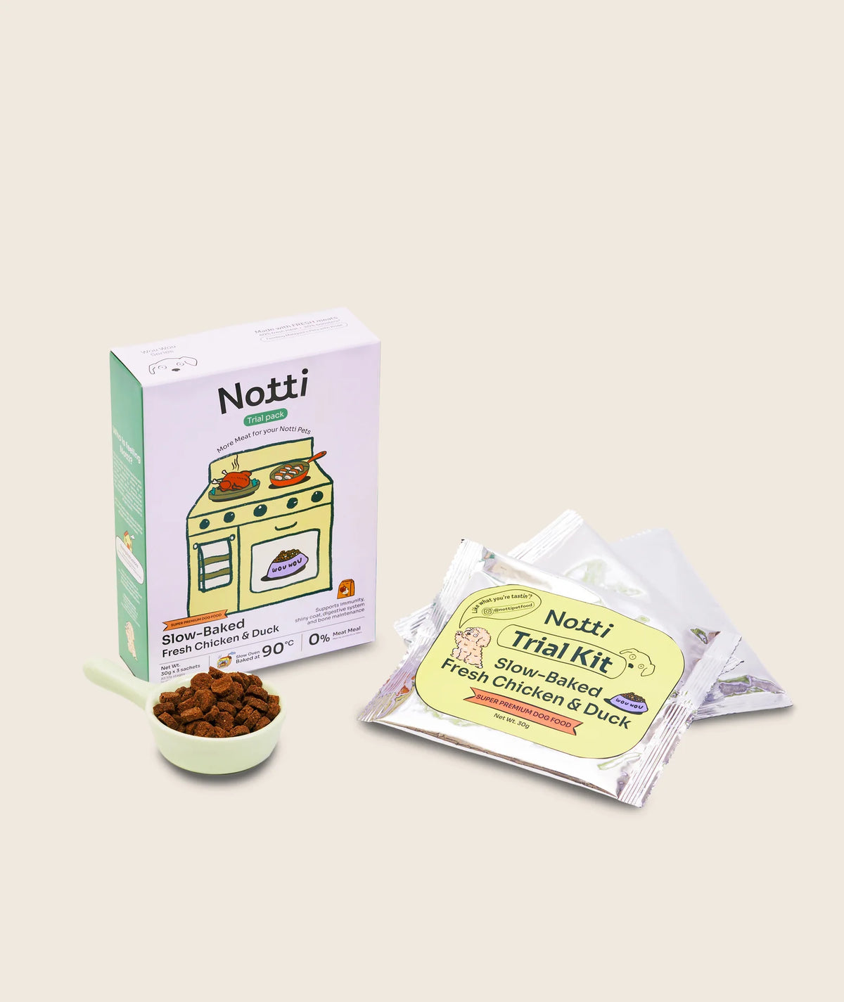 Slow-Baked Fresh Chicken & Duck Dog Food Trial Pack