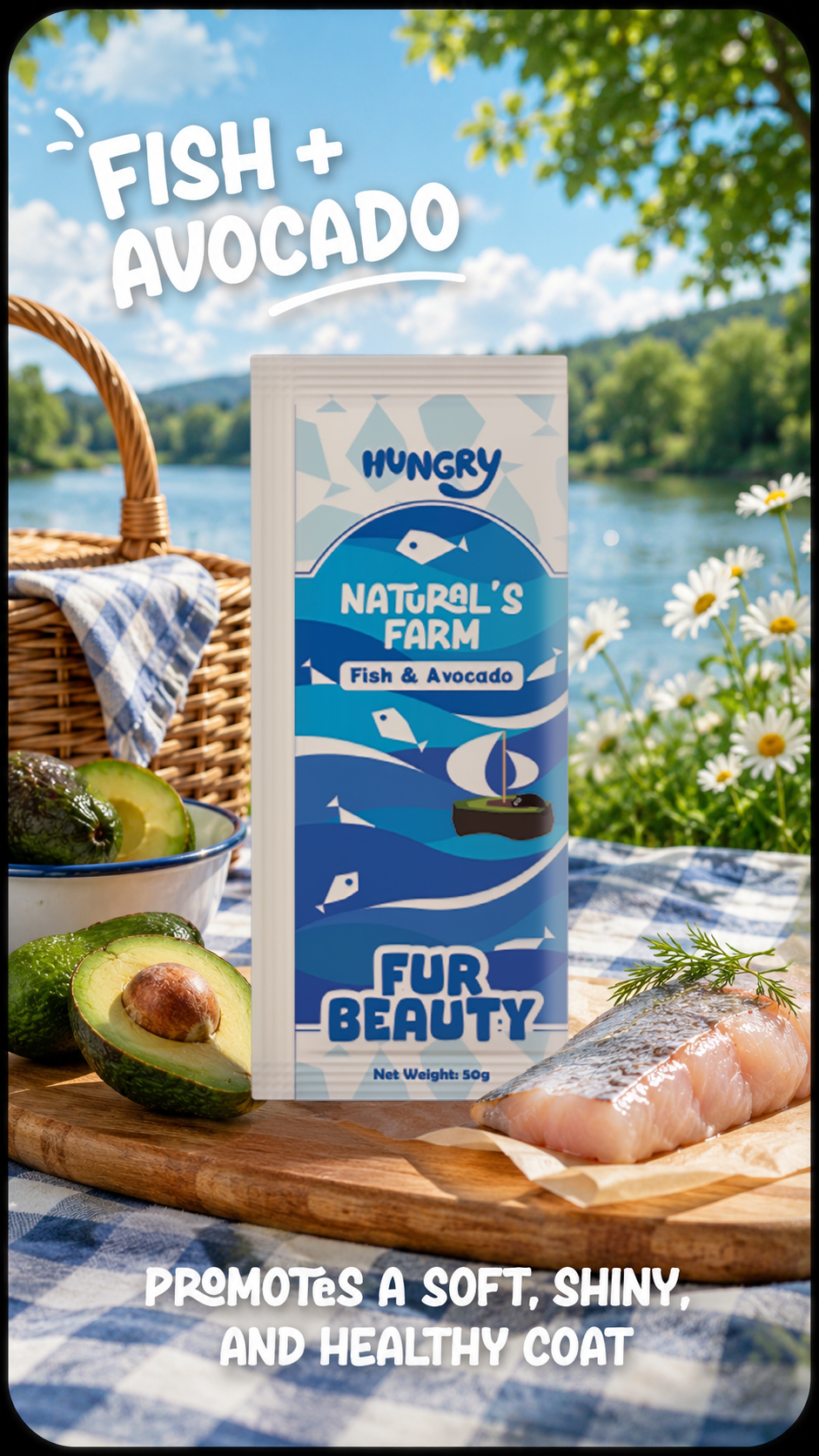 Hungry Natural’s Farm 3-in-1 Fruity Functional Main Staple Food for Dogs & Cats (50g x 18)