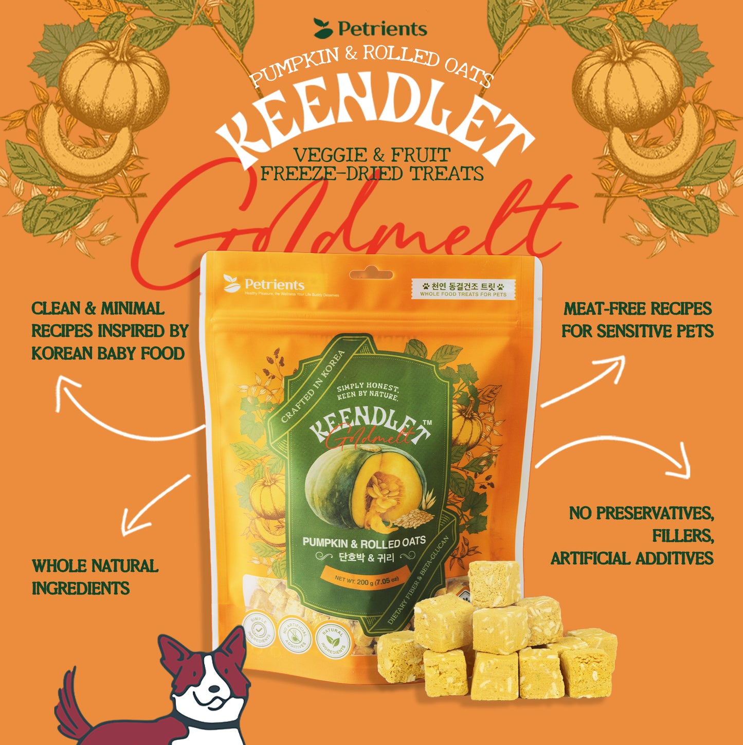 Petrients Keendlet Goldmelt Pumpkin & Rolled Oats