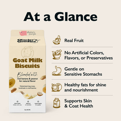 Glacier’s Goodies Goat Milk Biscuits - Peanut & Banana