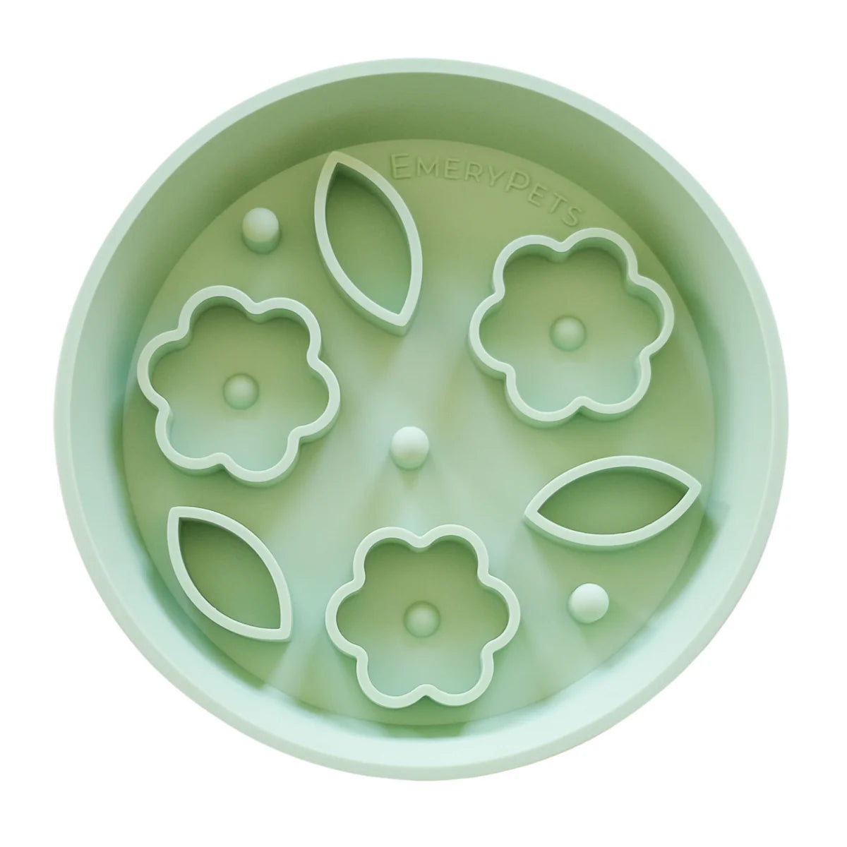 EmeryPets Flower + Leaf Slow Feeder Bowl
