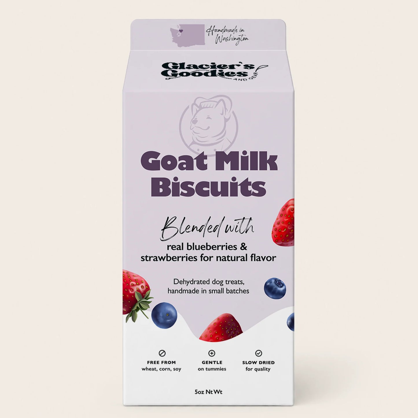 Glacier’s Goodies Goat Milk Biscuits - Blueberry & Strawberry