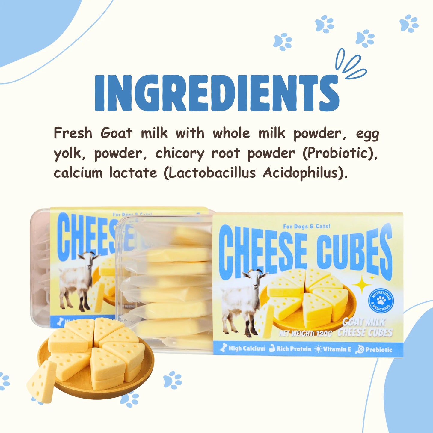 Goat Milk Cheese Cubes