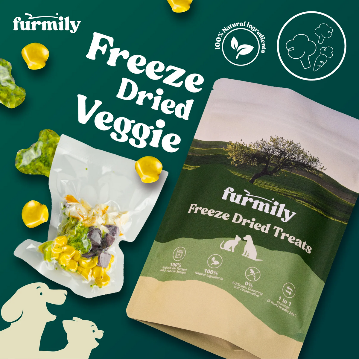 Furmily Pet Freeze Dried Mixed Vegetables
