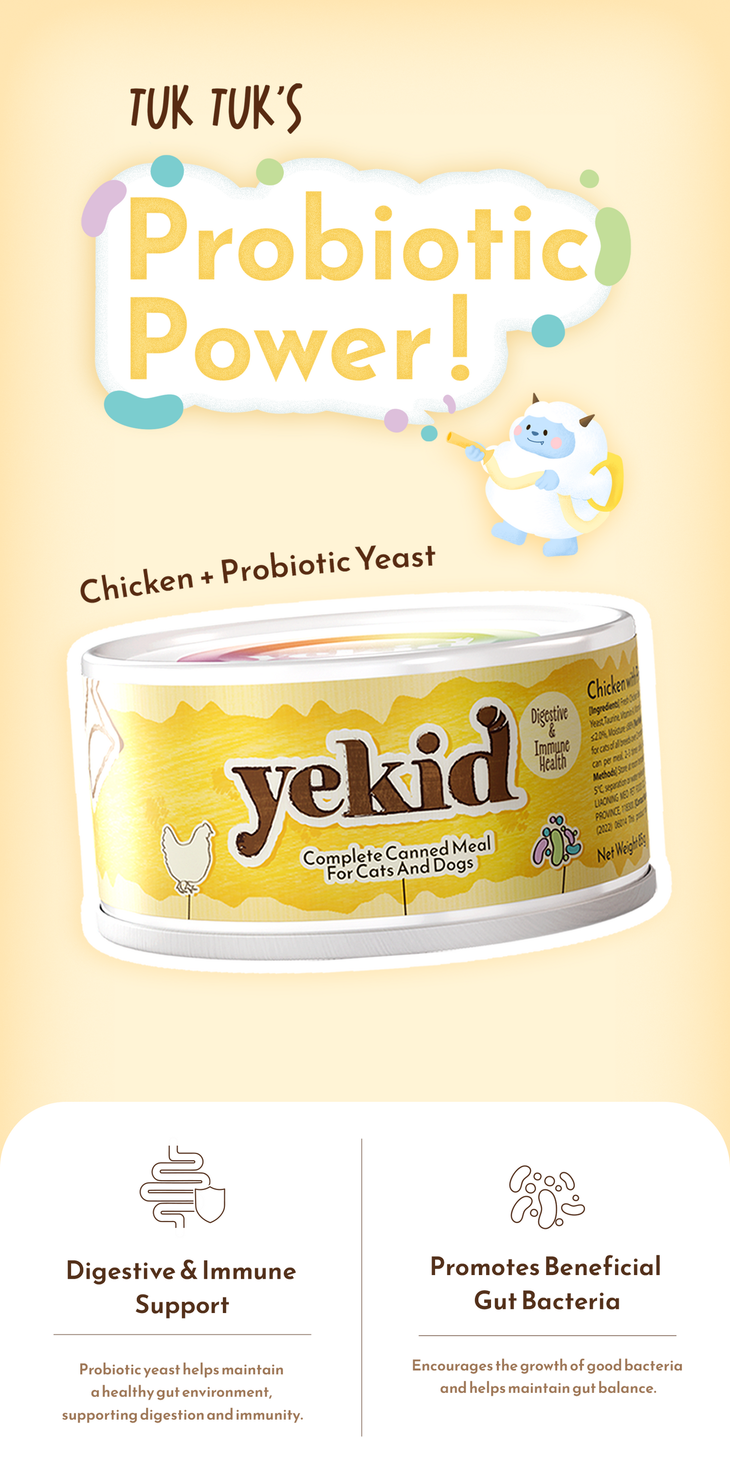 YEKID Functional Complete Canned Meal Variety Box for Dogs and Cats (6 × 85g)