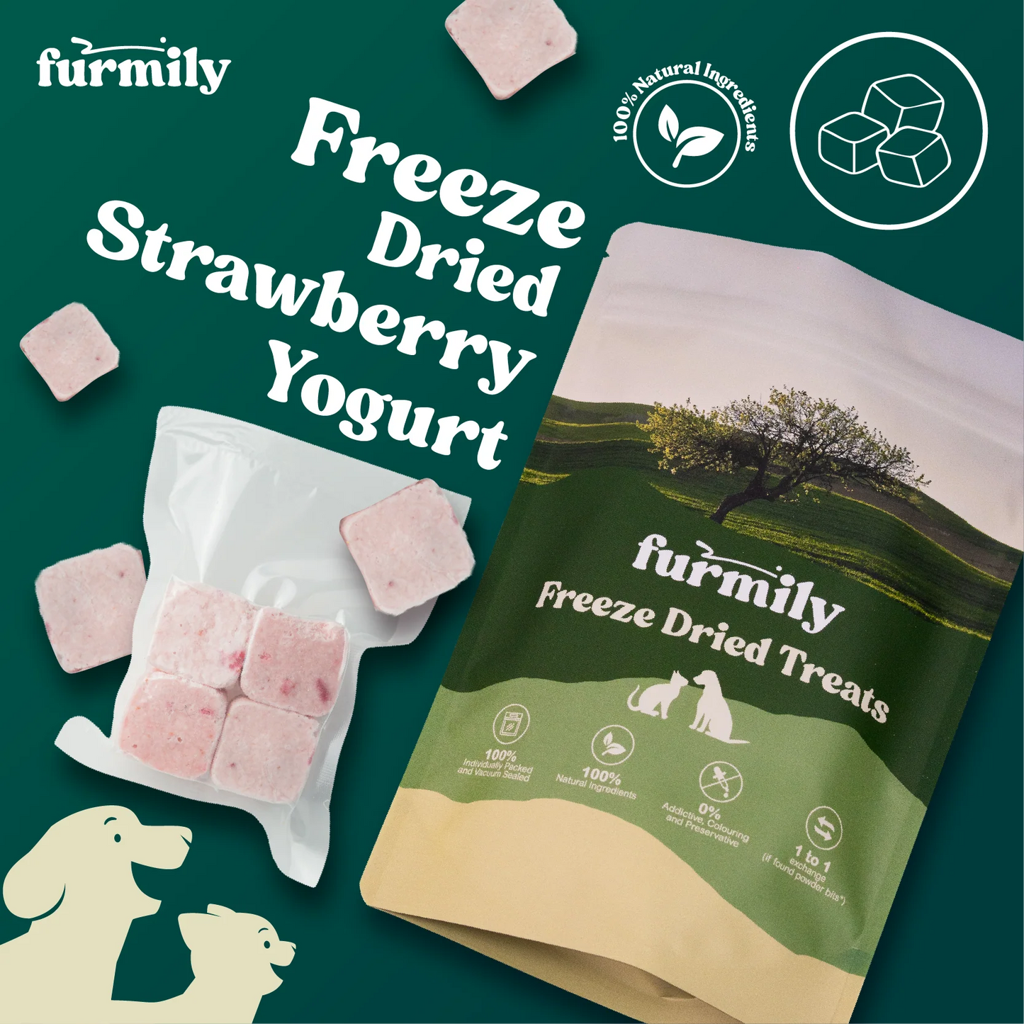 Furmily Pet Freeze Dried Strawberry Yogurt