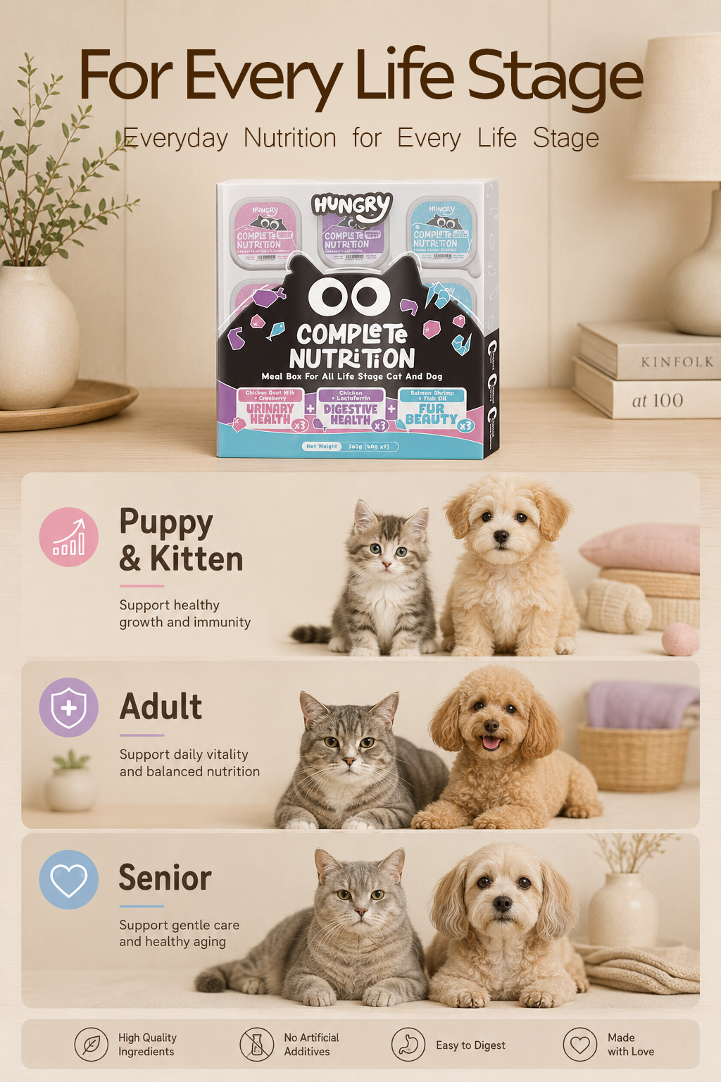 Hungry Meal Box for Dogs & Cats for All Life Stages (9 x 40g)