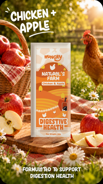 Hungry Natural’s Farm 3-in-1 Fruity Functional Main Staple Food for Dogs & Cats (50g x 18)