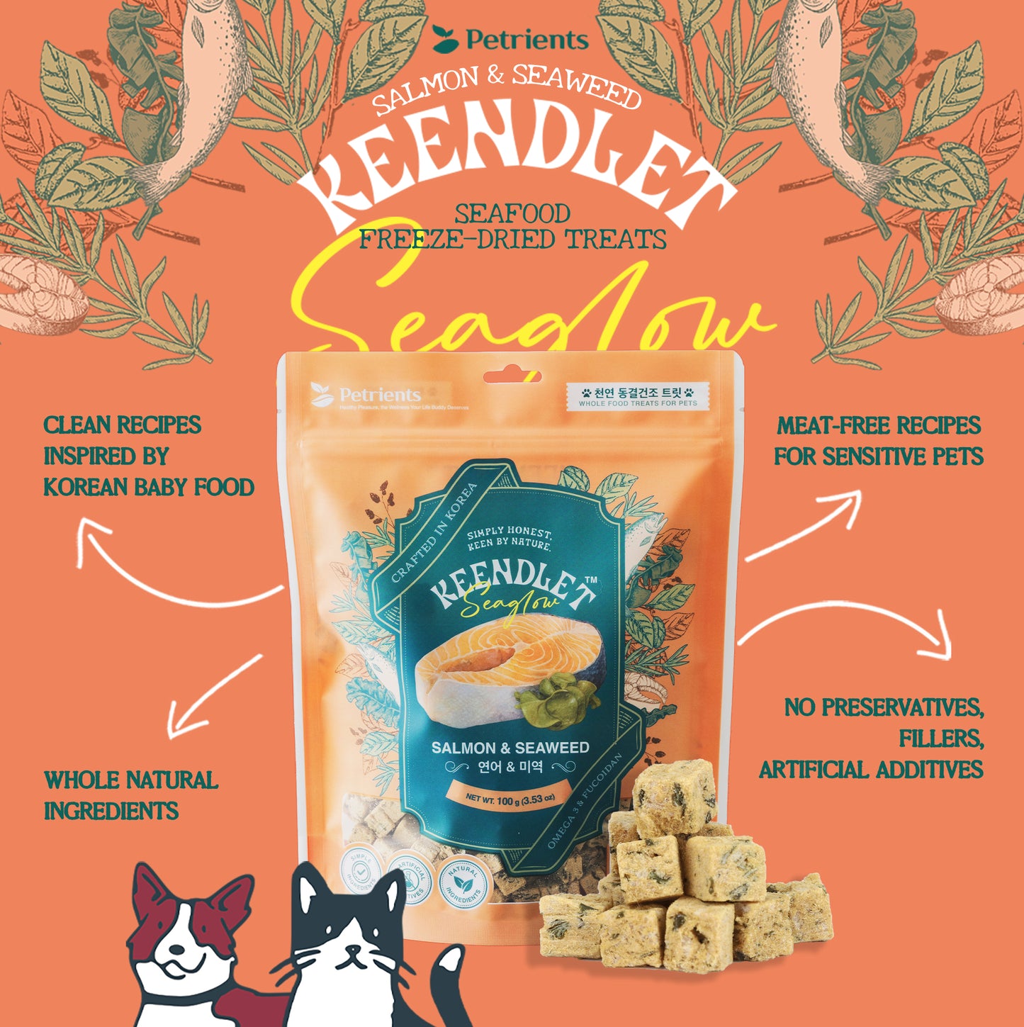 Petrients Keendlet Seaglow Salmon & Seaweed