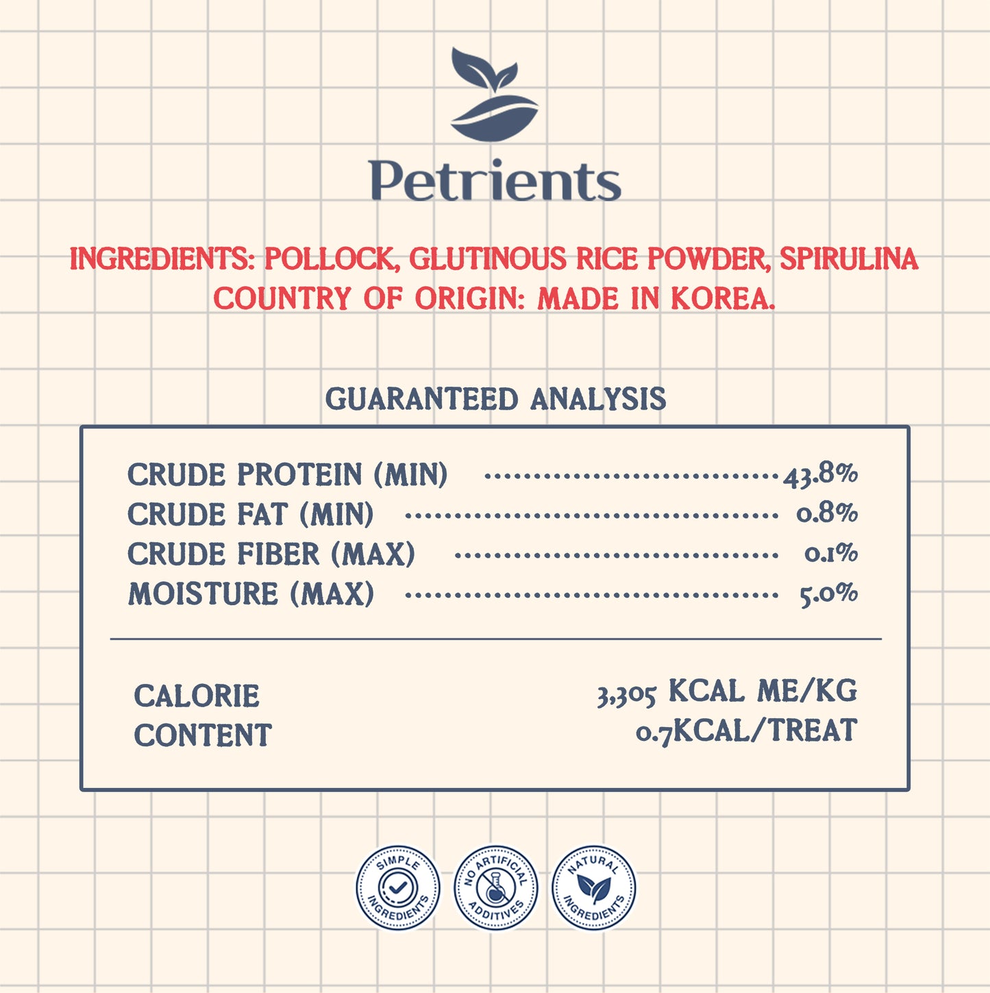 Petrients Keendlet Frostleaf Pollock & Spirulina