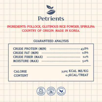 Petrients Keendlet Frostleaf Pollock & Spirulina