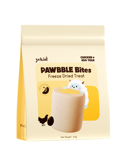 Yekid Functional Pawbble Bites – Chicken & Egg Yolk (60g)