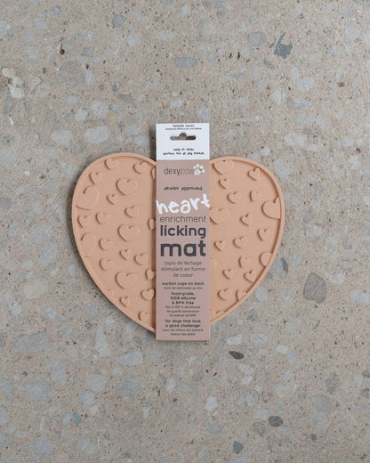 Dexypaws Blush Pink Heart Shaped Enrichment Lick Mat